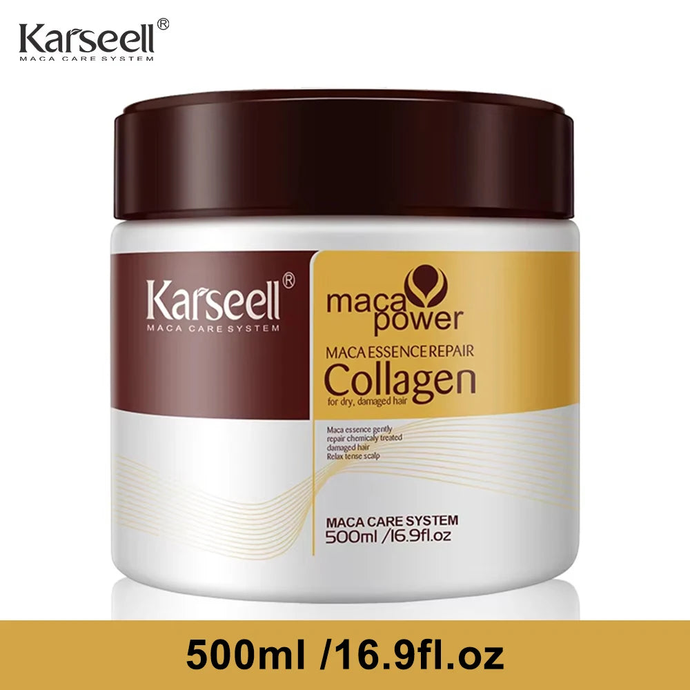 Collagen Hair Treatment Deep Repair Conditioning Argan Oil Hair Mask Essence for Dry Damaged Hair 100Ml/500Ml